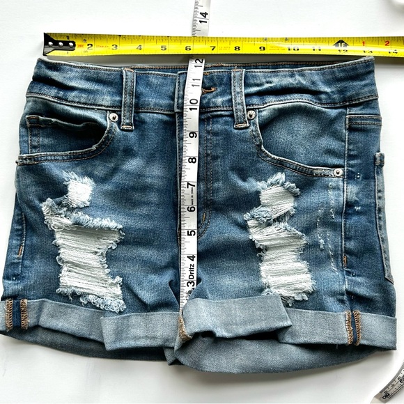 🏖️Women’s Aero High Rise Midi Jean Shorts. Size: 6 - Picture 6 of 7
